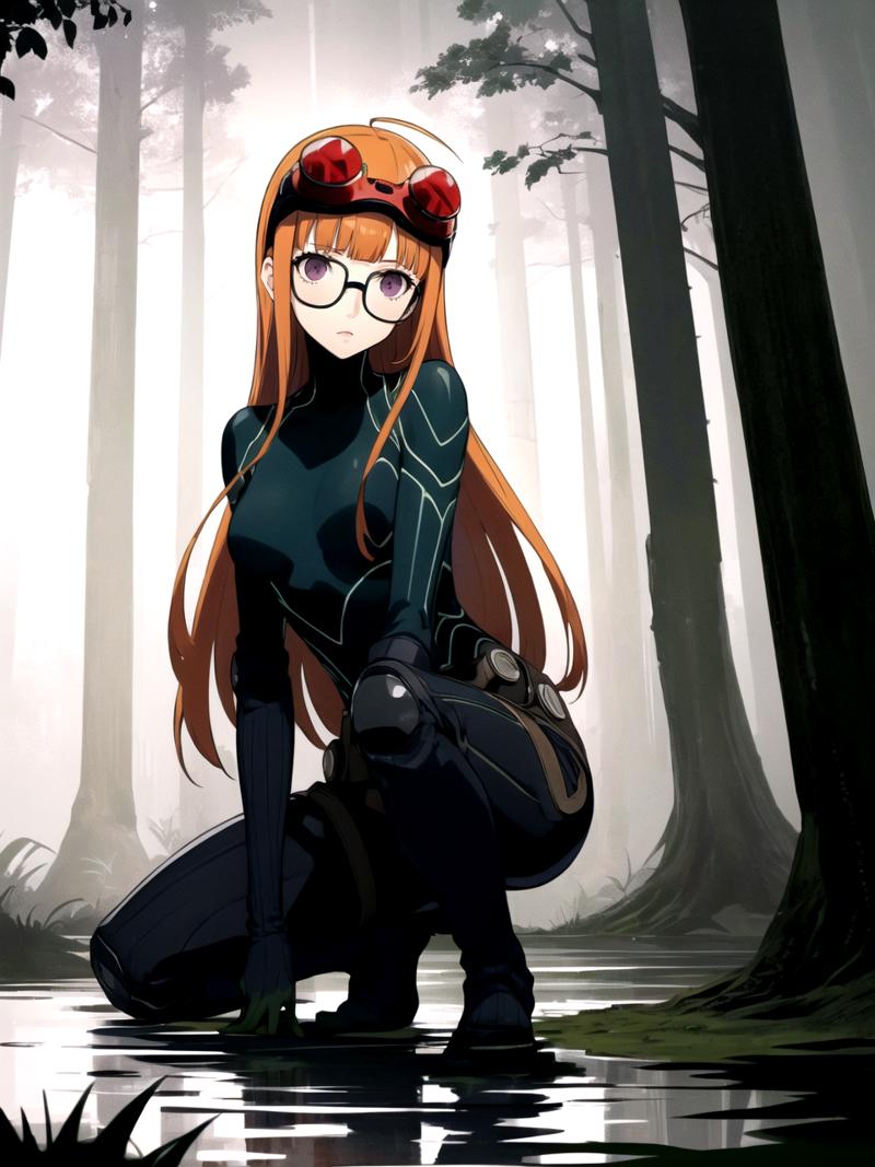 2088529003-masterpiece, best quality, 1girl, solo, dsoracle, orange hair, long hair, blunt bangs, ahoge, purple eyes, glasses, bodysuit, gl.png